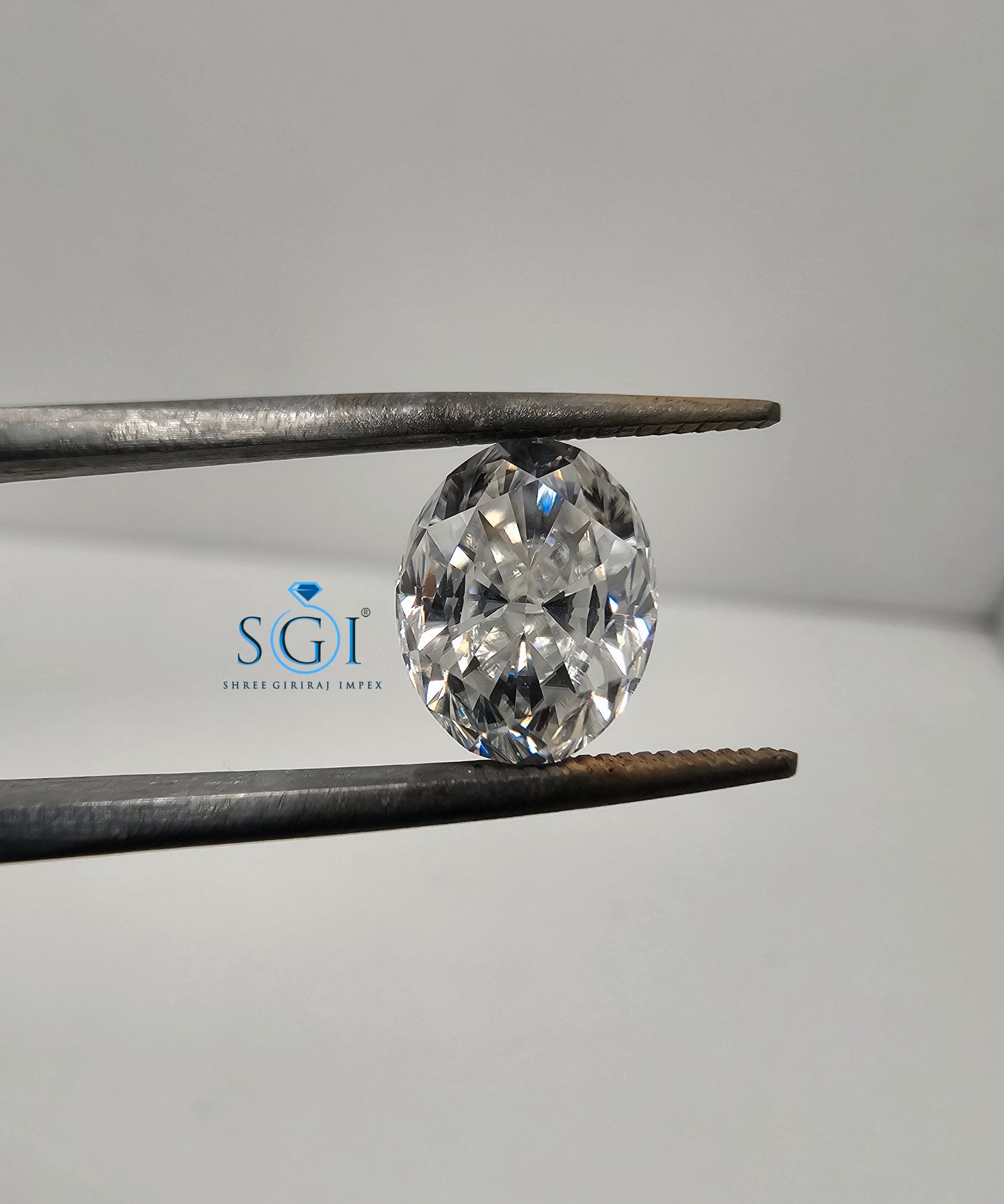 3.30 CT Oval Hybrid Crushed Ice Moissanite – 8x10mm Brilliant Loose Gem for Jewelry