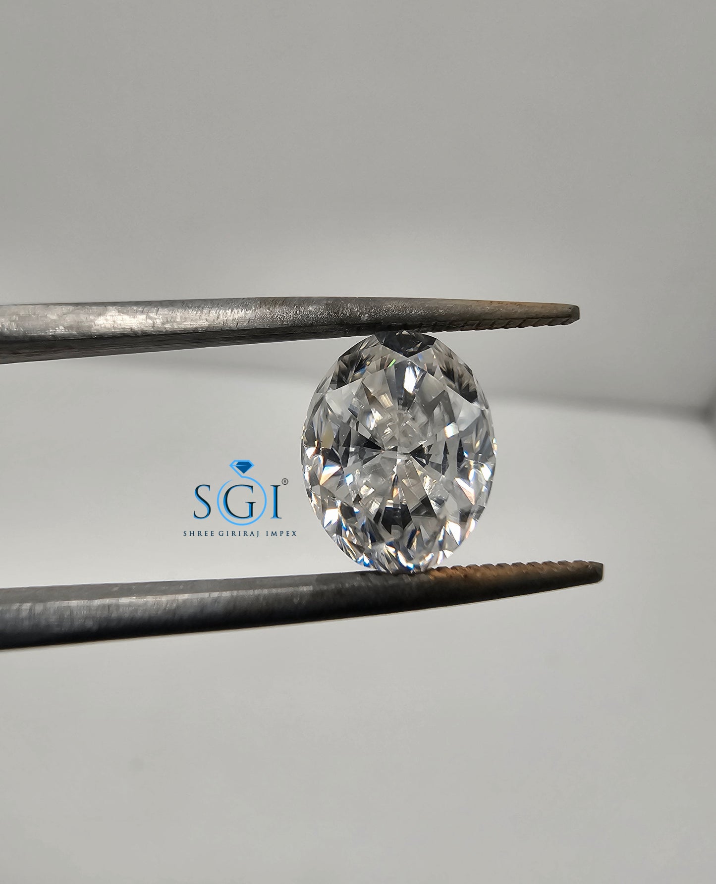 3.30 CT Oval Hybrid Crushed Ice Moissanite – 8x10mm Brilliant Loose Gem for Jewelry