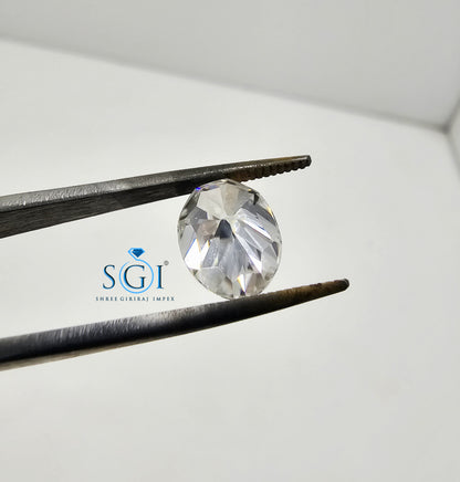 3.30 CT Oval Hybrid Crushed Ice Moissanite – 8x10mm Brilliant Loose Gem for Jewelry