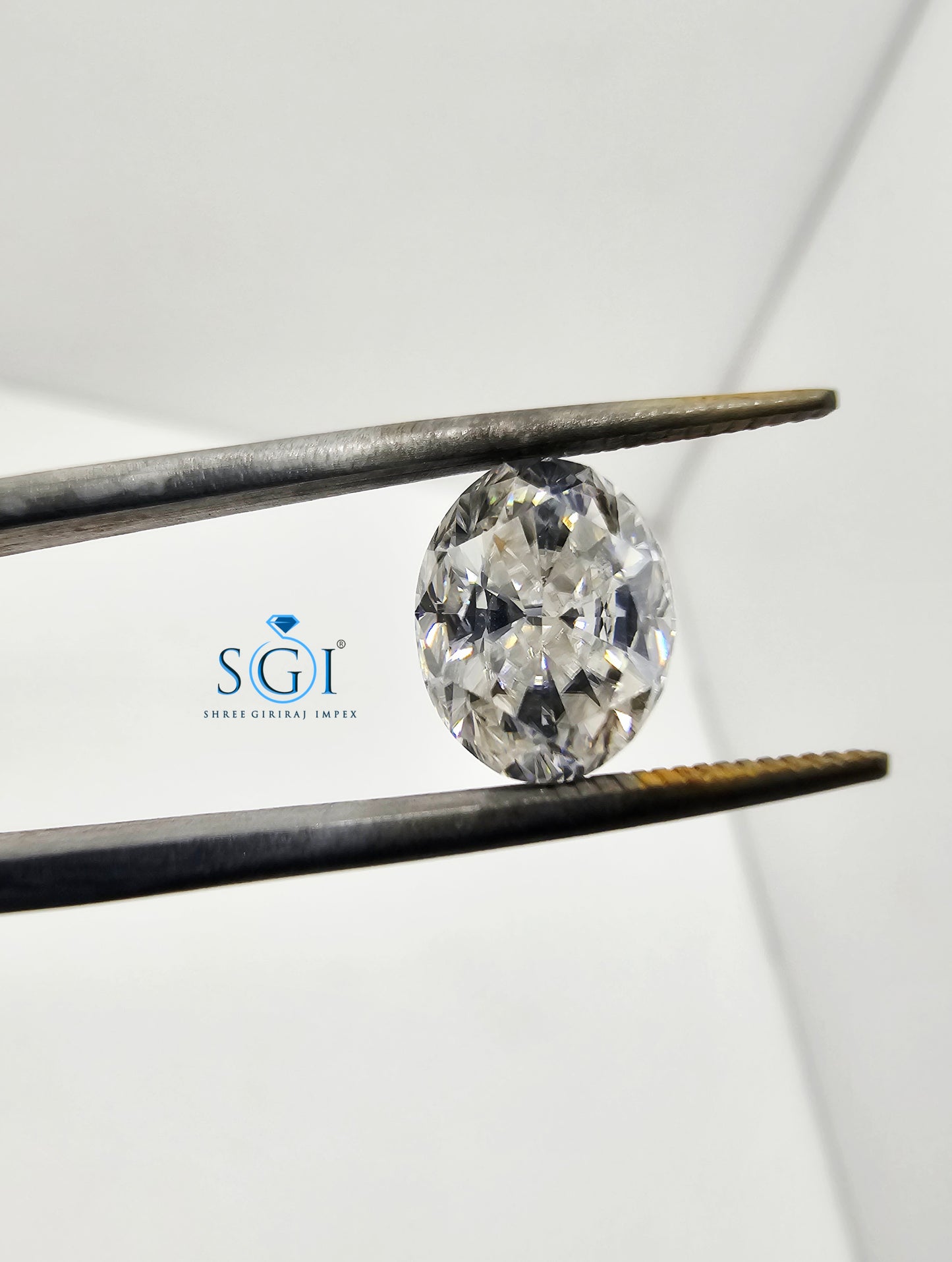 3.30 CT Oval Hybrid Crushed Ice Moissanite – 8x10mm Brilliant Loose Gem for Jewelry