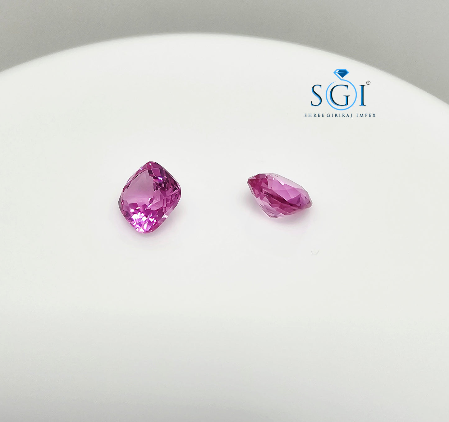 Loose Pink Lab Grown Sapphire 4.50 Carat – 7mm Cushion Cut for Jewelry Design