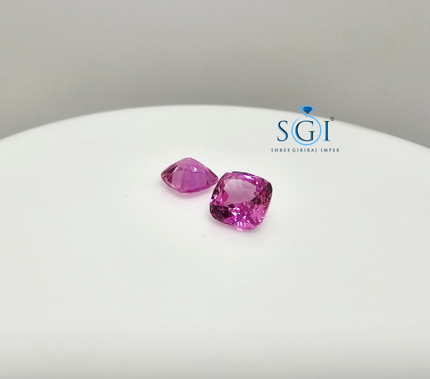 Loose Pink Lab Grown Sapphire 4.50 Carat – 7mm Cushion Cut for Jewelry Design