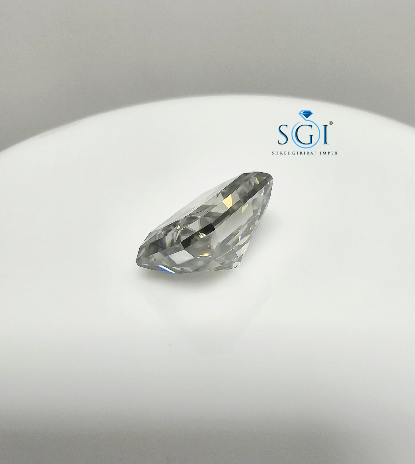 Premium Natural Grey Moissanite 16.15ct Radiant Shape – Luxury Loose Gem for Jewellery Design