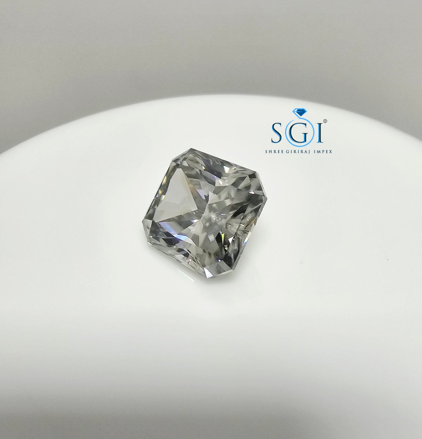 Premium Natural Grey Moissanite 16.15ct Radiant Shape – Luxury Loose Gem for Jewellery Design