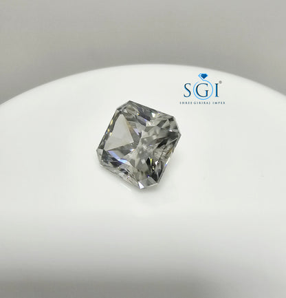 Premium Natural Grey Moissanite 16.15ct Radiant Shape – Luxury Loose Gem for Jewellery Design