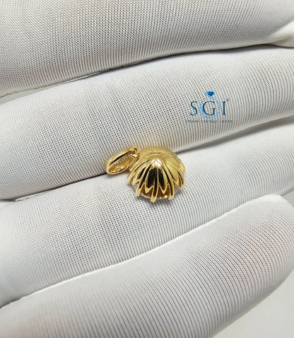 Luxury 18K Gold Pendant with 10mm Round 4.15ct White Moissanite Solitaire (D VVS1)