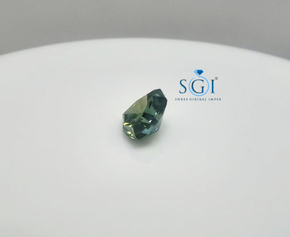 Loose 2ct Green Moissanite Diamond | Fancy Shield Shape | Fine Jewelry Design