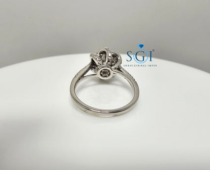 Handcrafted Vintage 925 Sterling Silver Ring with 2.5ctw Moissanite Diamond