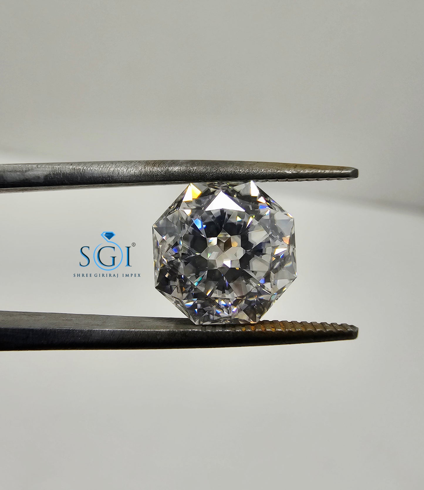 4.04 Ct Octagonal Modified Brilliant Cut White Moissanite Diamond – Perfect for Fine Jewellery Settings