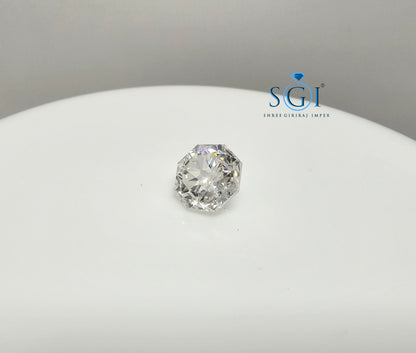 4.04 Ct Octagonal Modified Brilliant Cut White Moissanite Diamond – Perfect for Fine Jewellery Settings