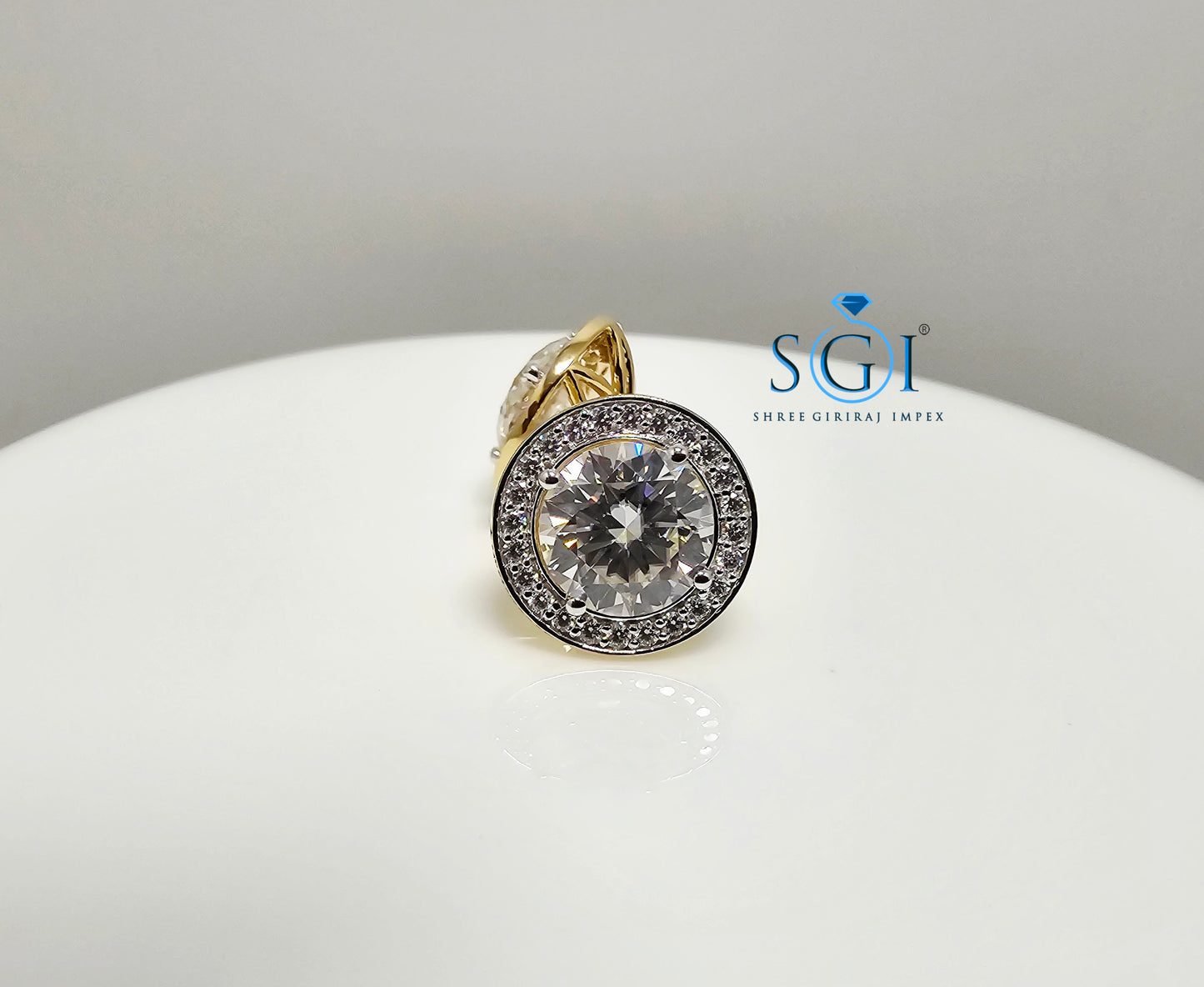 4.72 Ct White Moissanite Diamond Luxurious Earrings in 14K Hallmarked Gold Elegant Fine Jewelry