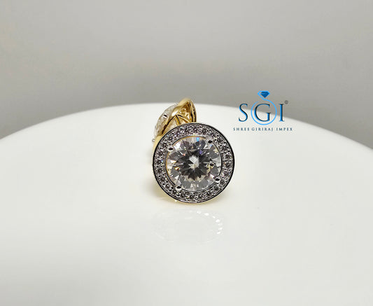 4.72 Ct White Moissanite Diamond Luxurious Earrings in 14K Hallmarked Gold Elegant Fine Jewelry