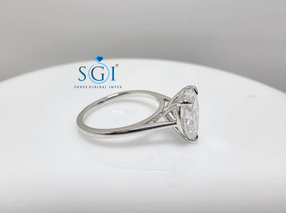 Luxury 2CT Pear Shape Solitaire Ring – 14K White Gold | 7×10mm Elegance