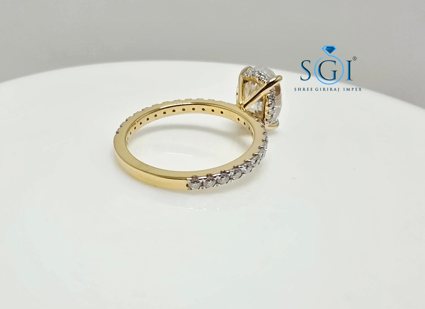 The SGI Signature: 2.70ct Oval Moissanite Hidden Halo Ring