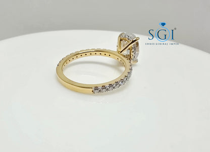 The SGI Signature: 2.70ct Oval Moissanite Hidden Halo Ring