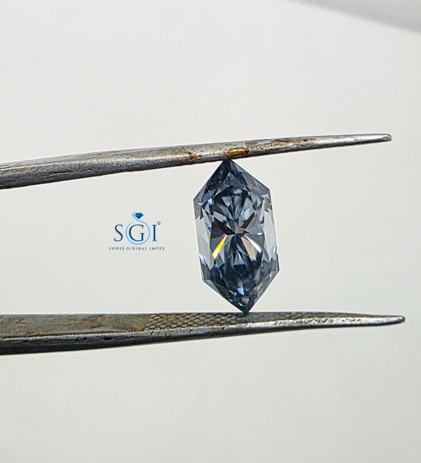 2.50ct Intense Blue Dutch Marquise Moissanite | 6x12mm Loose Gemstone