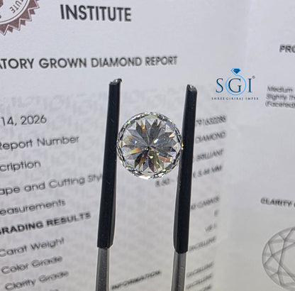 2.50ct Round Brilliant Lab Grown Diamond - E VS1 - IGI Certified - Premium Solitaire Jewellery Stone