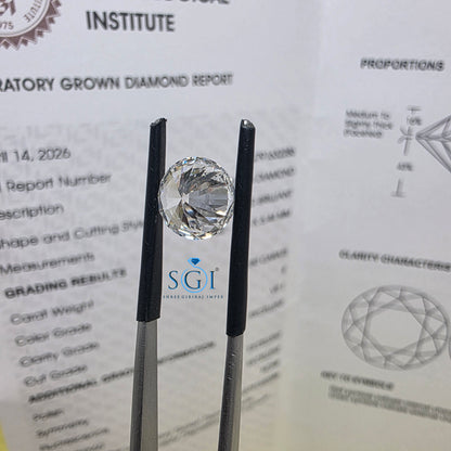 2.50ct Round Brilliant Lab Grown Diamond - E VS1 - IGI Certified - Premium Solitaire Jewellery Stone