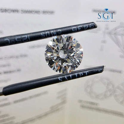 2.50ct Round Brilliant Lab Grown Diamond - E VS1 - IGI Certified - Premium Solitaire Jewellery Stone