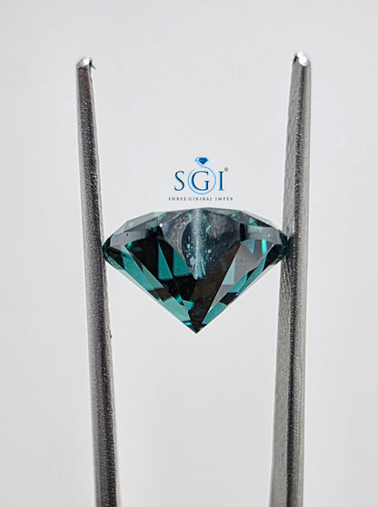 9mm Vivid Forest Green Heart Shape Moissanite - Premium Lab-Grown Gemstone for Luxury Rings