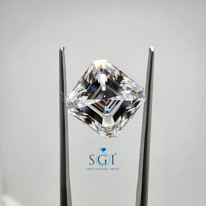 10MM Asscher Shape Moissanite Diamond 5.35Ct Loose Stone for Premium Jewellery Settings | Luxury Moissanite for Rings Pendants & Fine Jewellery