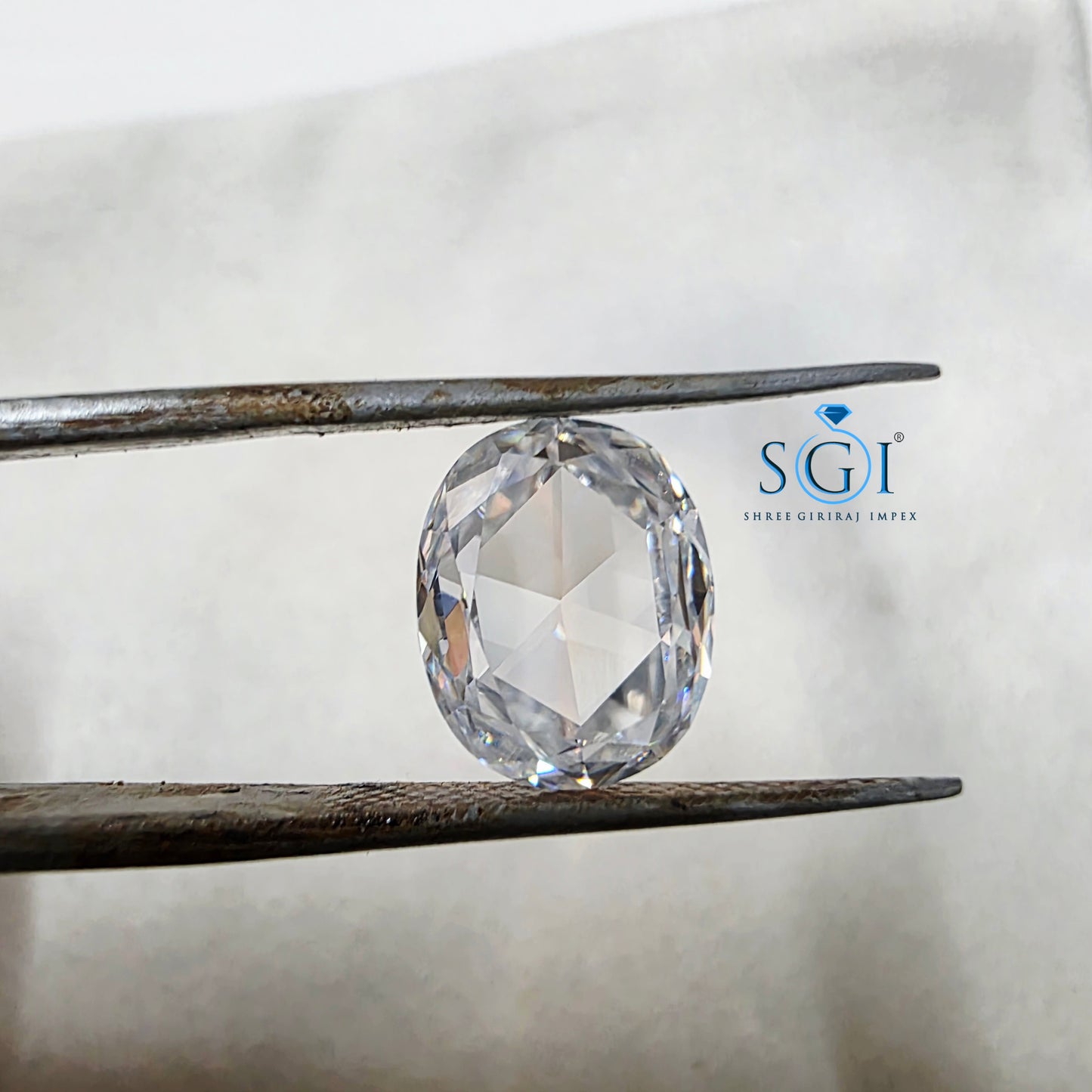 9x11MM Rose Cut Oval Shape Moissanite Diamond 3.05Ct for Luxurious Jewellery Settings | Premium Loose Stone for Rings Pendants & Fine Jewellery