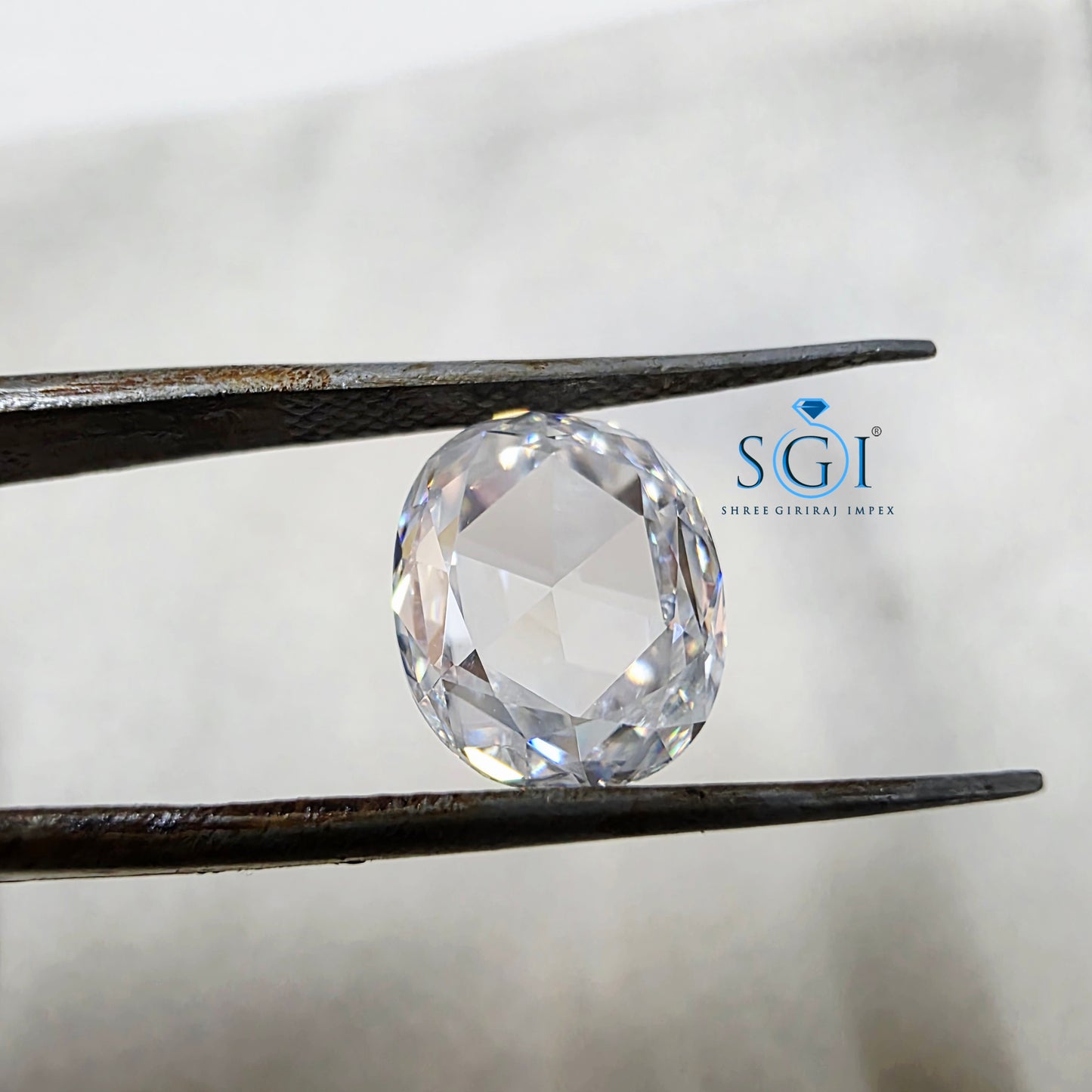 9x11MM Rose Cut Oval Shape Moissanite Diamond 3.05Ct for Luxurious Jewellery Settings | Premium Loose Stone for Rings Pendants & Fine Jewellery