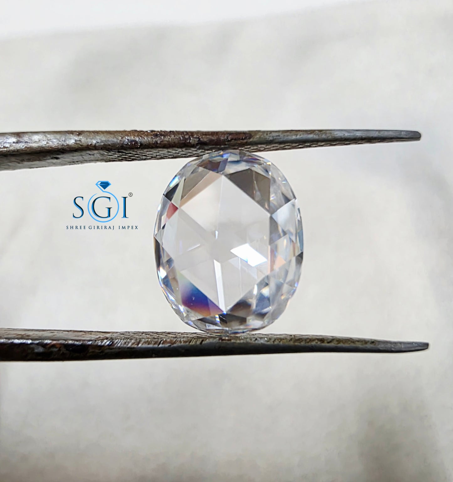9x11MM Rose Cut Oval Shape Moissanite Diamond 3.05Ct for Luxurious Jewellery Settings | Premium Loose Stone for Rings Pendants & Fine Jewellery