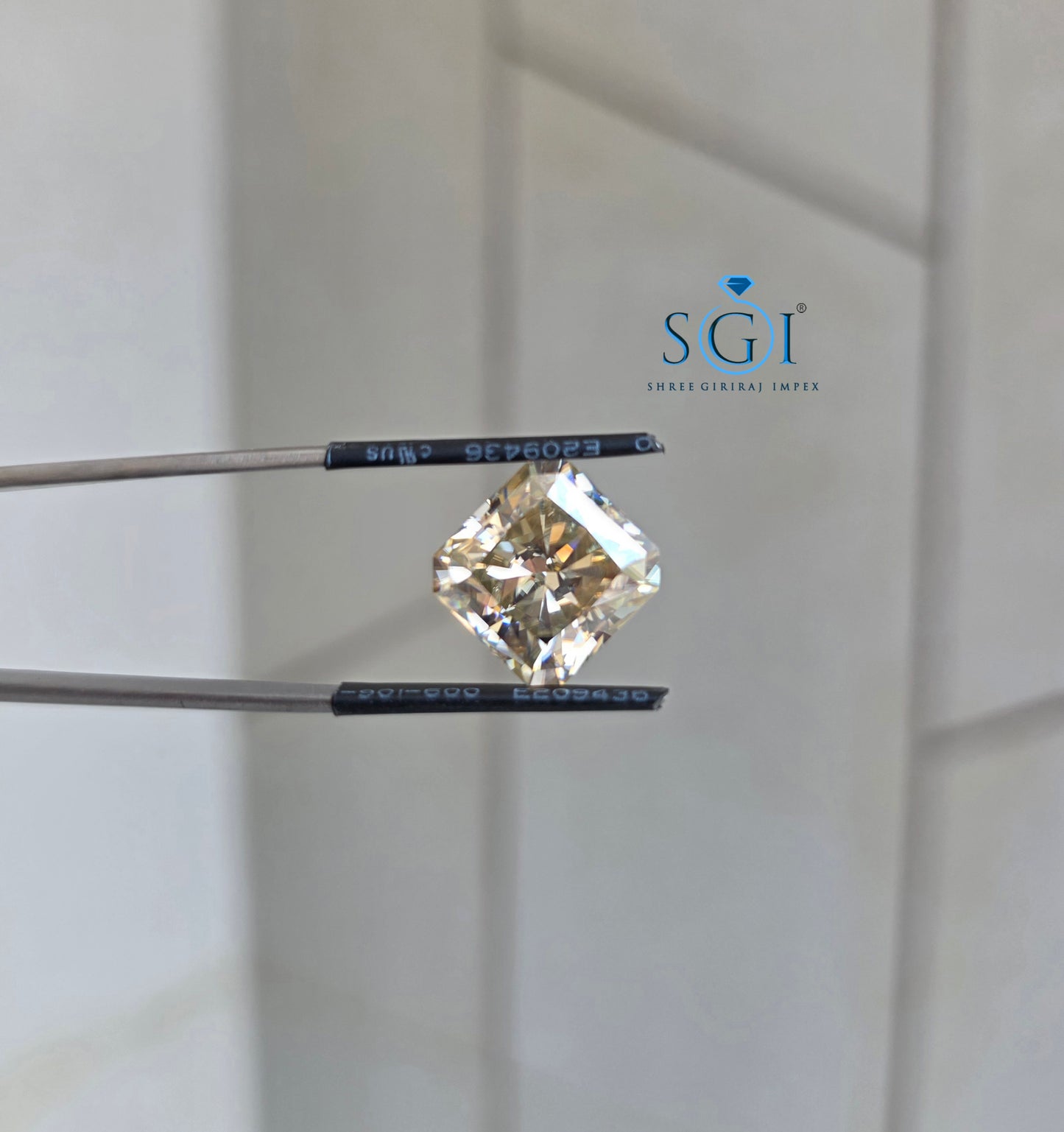 9.52 Ct Radiant Yellow Moissanite | Asscher Cut Fine Jewellery Gemstone