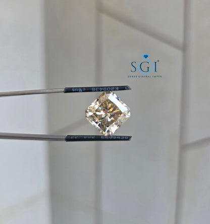 9.52 Ct Radiant Yellow Moissanite | Asscher Cut Fine Jewellery Gemstone