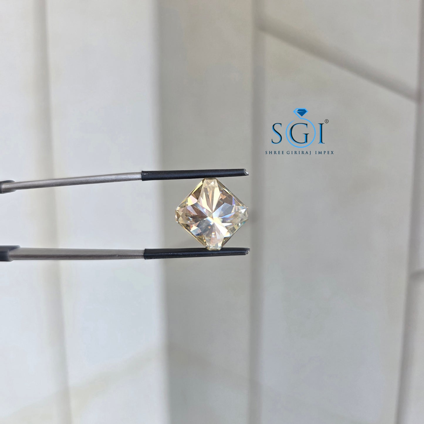 9.52 Ct Radiant Yellow Moissanite | Asscher Cut Fine Jewellery Gemstone