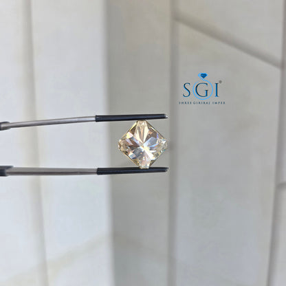9.52 Ct Radiant Yellow Moissanite | Asscher Cut Fine Jewellery Gemstone