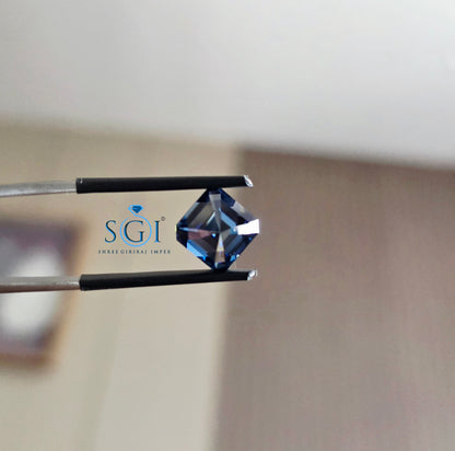 Royal Blue Asscher Cut Moissanite 9mm | 4.50 Ct Premium Ring Gemstone