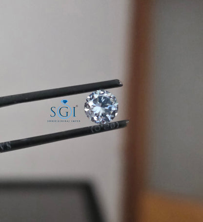 6.5mm Intense Blue Moissanite 1.15 Ct | Brilliant Round Cut Jewellery Stone setting
