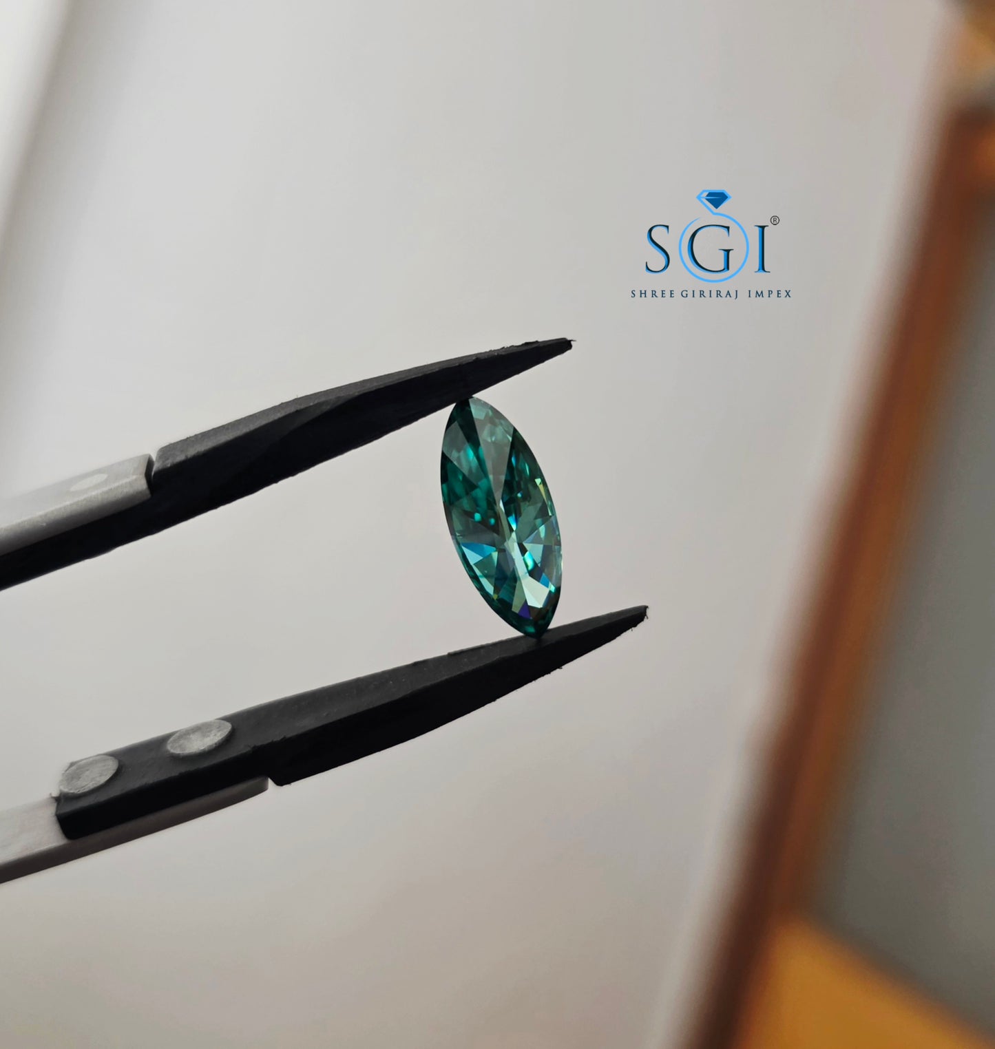 Premium 4Ct Green Marquise Moissanite | Custom Jewellery Loose Gemstone