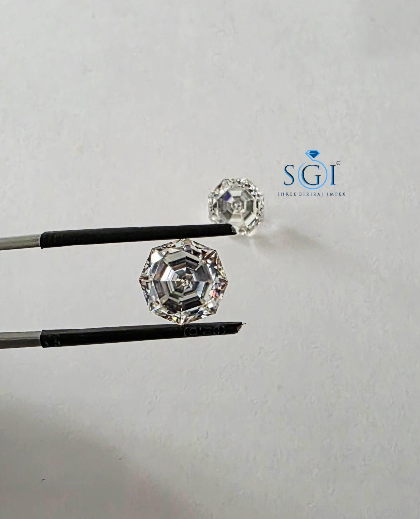 10.05 CTW Hexagon Rose Cut Moissanite Diamond Premium Loose Gemstone for Luxury Jewellery Settings