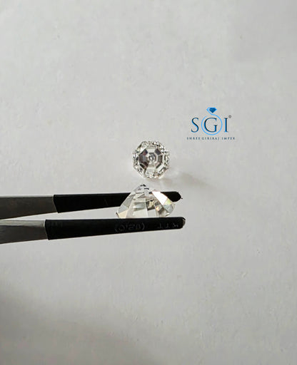10.05 CTW Hexagon Rose Cut Moissanite Diamond Premium Loose Gemstone for Luxury Jewellery Settings