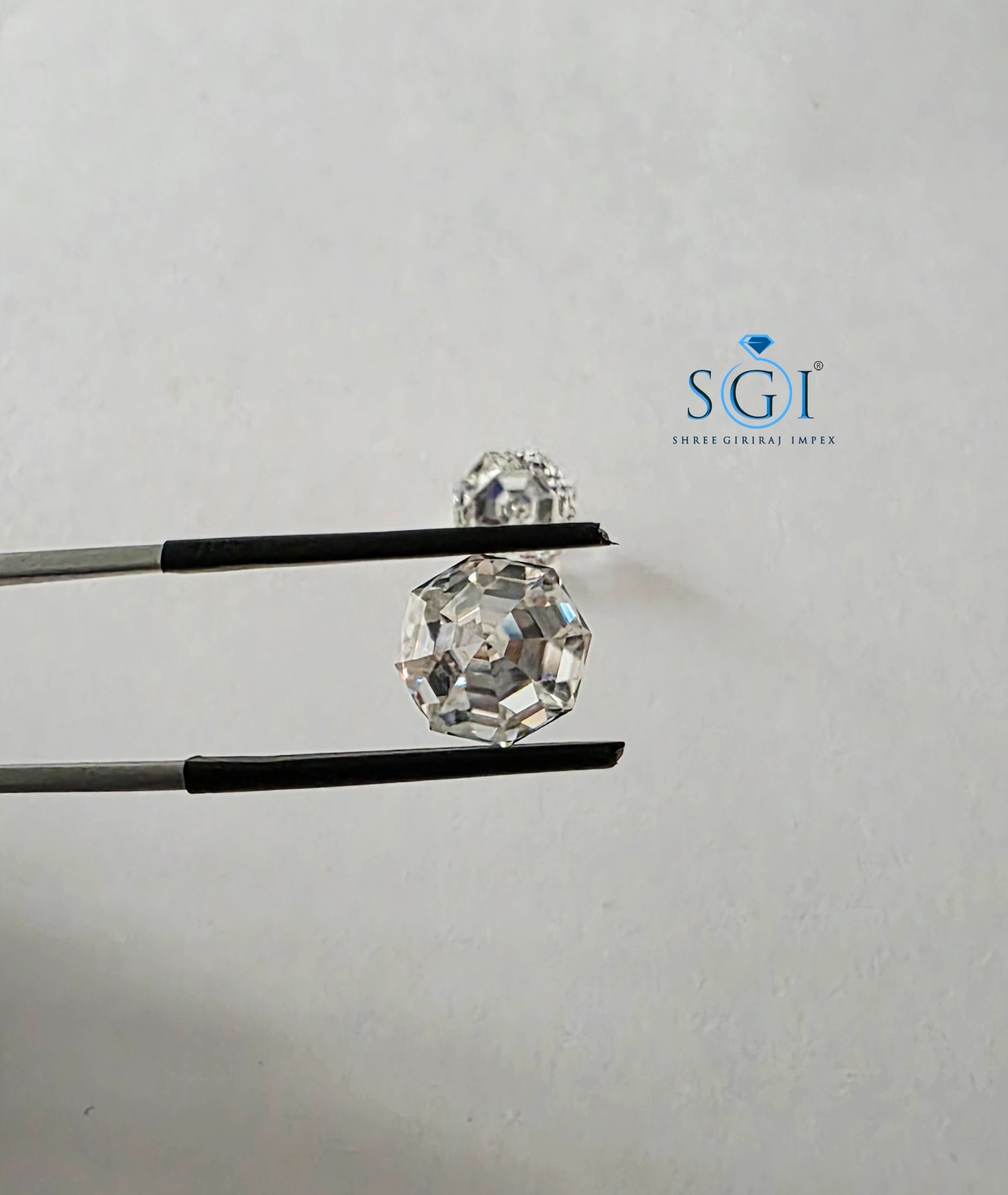 10.05 CTW Hexagon Rose Cut Moissanite Diamond Premium Loose Gemstone for Luxury Jewellery Settings