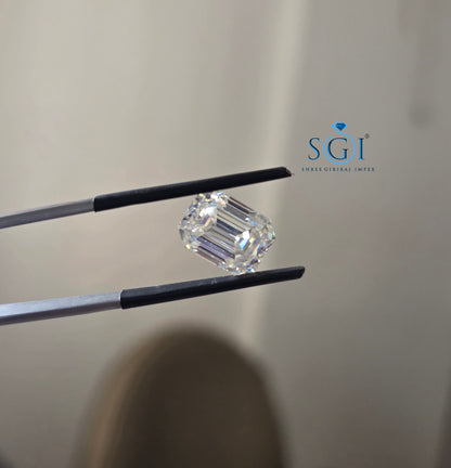 3.60 Ct White D VVS1 Moissanite 8*10mm Luxury Loose Gemstone for Solitaire Rings and Pendants