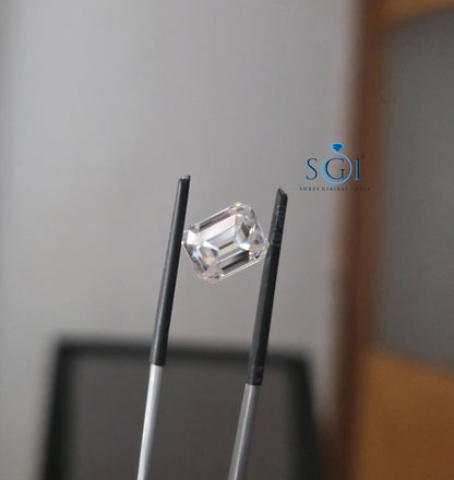 3.60 Ct White D VVS1 Moissanite 8*10mm Luxury Loose Gemstone for Solitaire Rings and Pendants