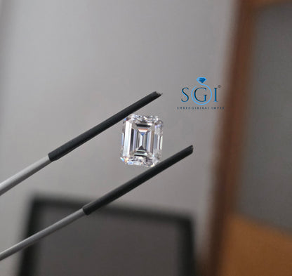 3.60 Ct White D VVS1 Moissanite 8*10mm Luxury Loose Gemstone for Solitaire Rings and Pendants