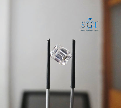 3.60 Ct White D VVS1 Moissanite 8*10mm Luxury Loose Gemstone for Solitaire Rings and Pendants