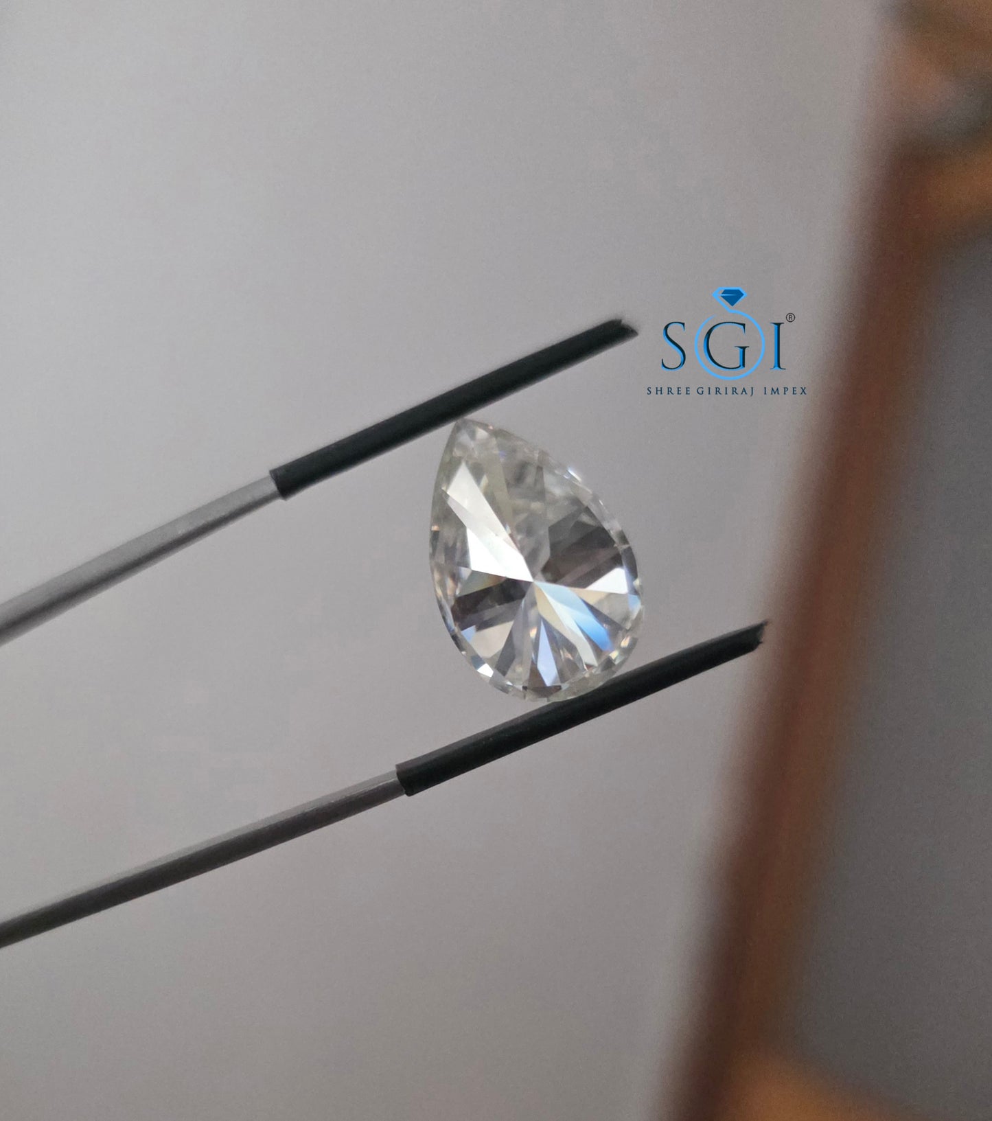 4.70 Ct Long Bally Pear Shape Moissanite | 9×15mm Handmade Loose Stone