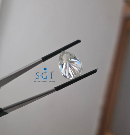 4.70 Ct Long Bally Pear Shape Moissanite | 9×15mm Handmade Loose Stone