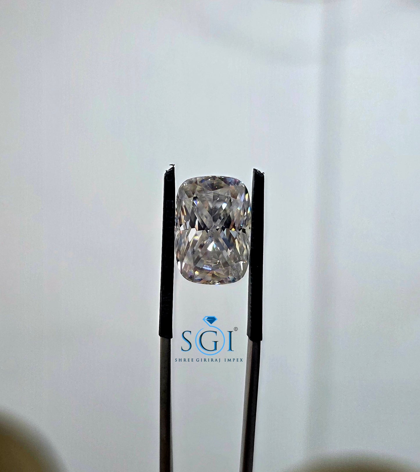 7.70 Ct Cushion Cut Crushed Ice Moissanite Loose Gemstone | D Color VVS1 | Premium Quality