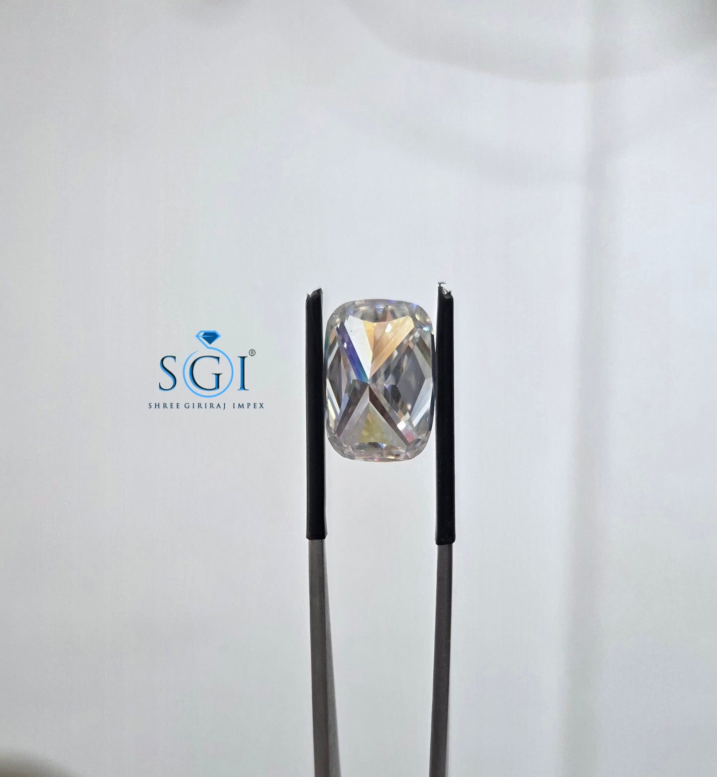 7.70 Ct Cushion Cut Crushed Ice Moissanite Loose Gemstone | D Color VVS1 | Premium Quality