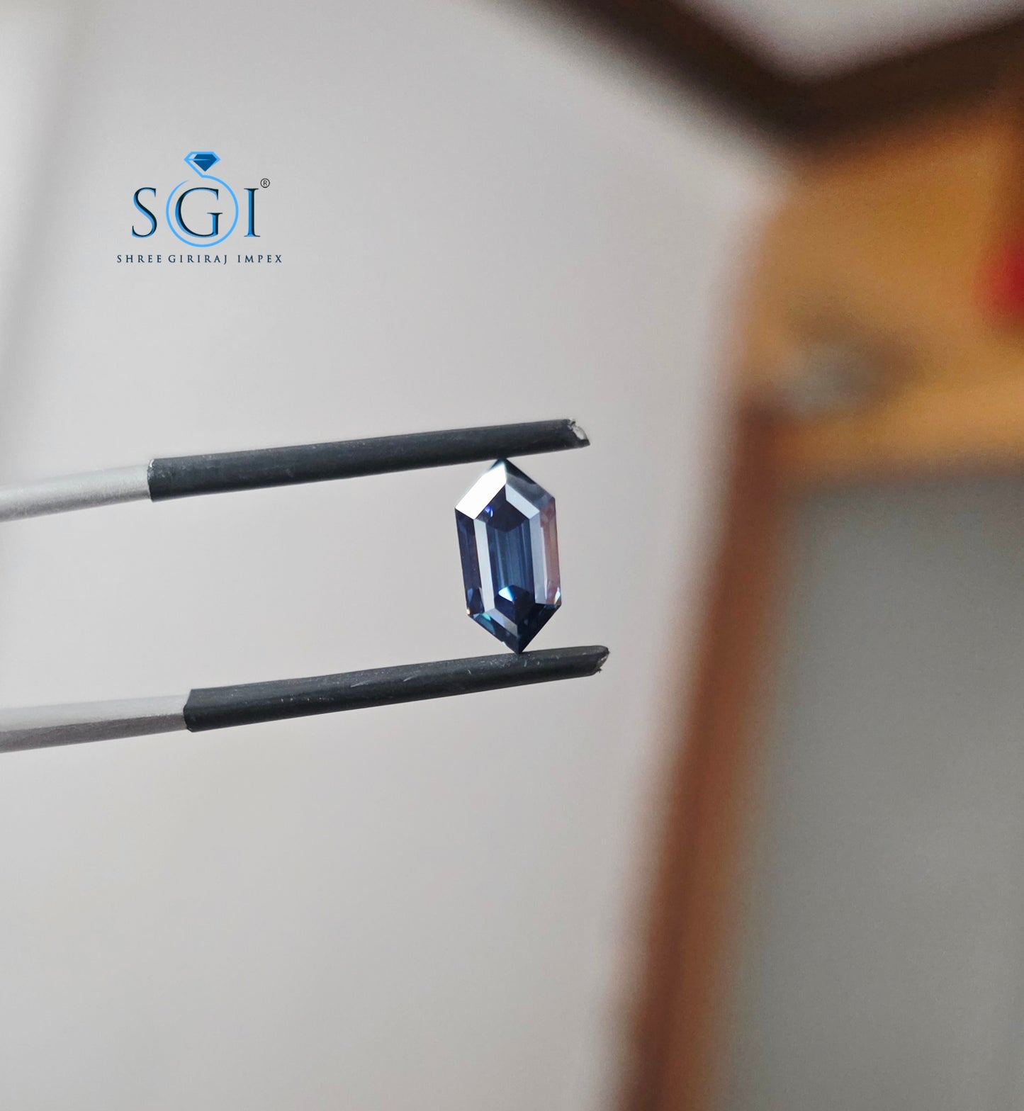 1.45Ct Royal Blue Long Hexagon Moissanite | 5×10mm Premium Loose Gemstone