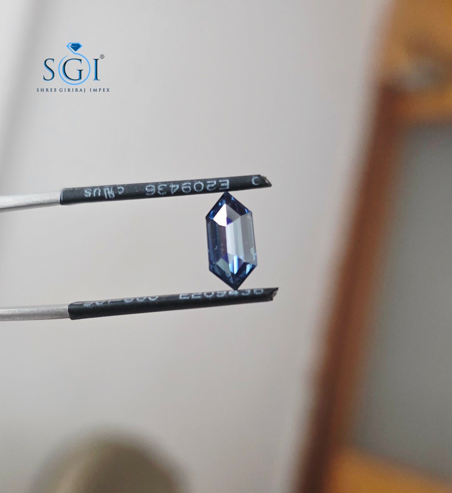 1.45Ct Royal Blue Long Hexagon Moissanite | 5×10mm Premium Loose Gemstone