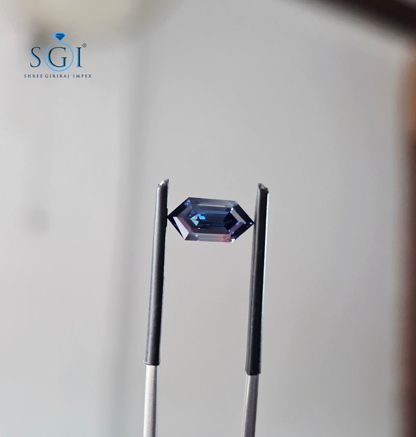 1.45Ct Royal Blue Long Hexagon Moissanite | 5×10mm Premium Loose Gemstone
