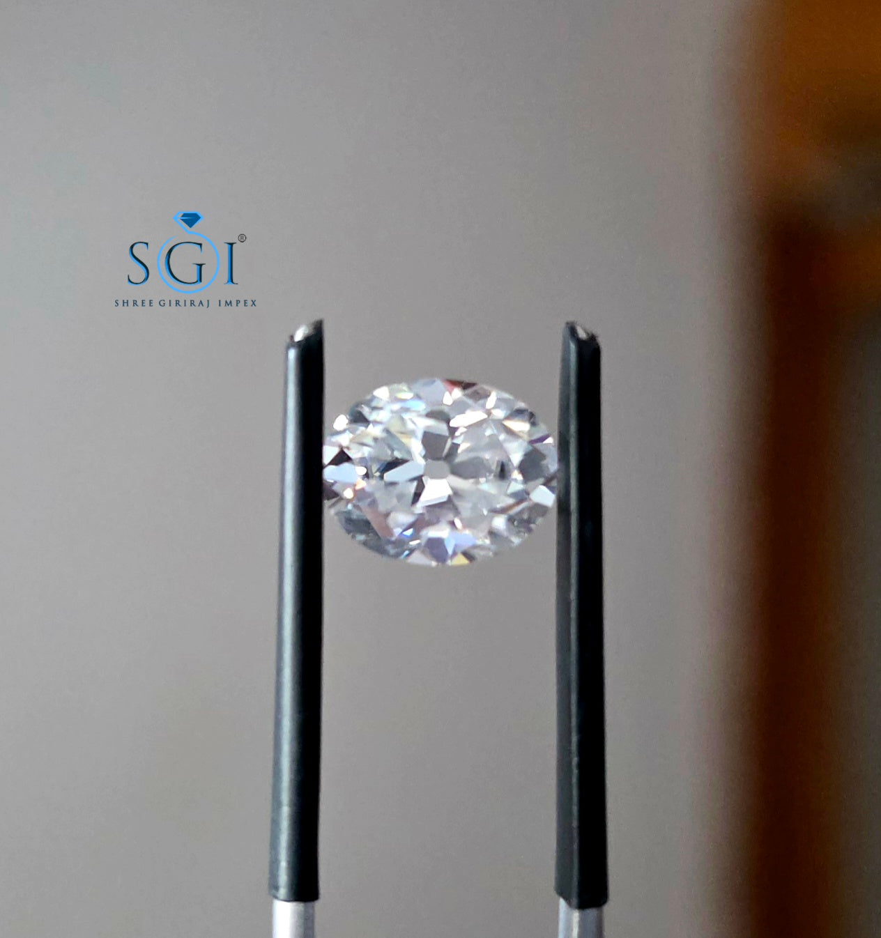 9×7mm Old Mine Oval Shape Moissanite 2.20CT | D Color VVS1 Premium Handmade Loose Stone | Natural Diamond Look